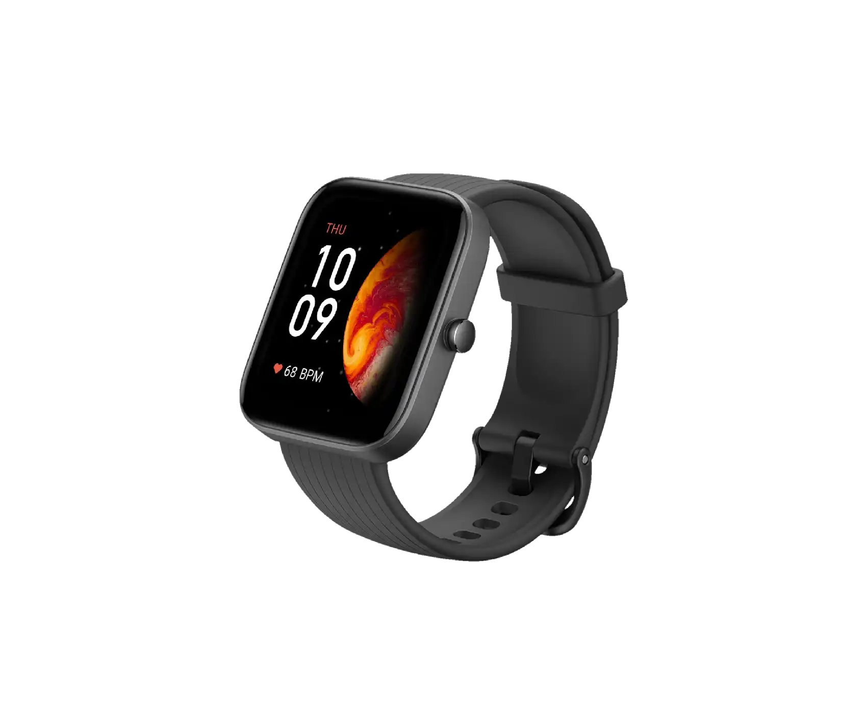 Amazfit Bip 3 (Black with Free Silicone Strap and Screenguard)